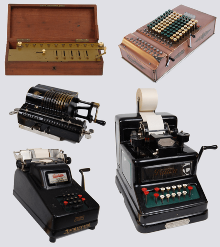 Mechanical calculators Keyboards