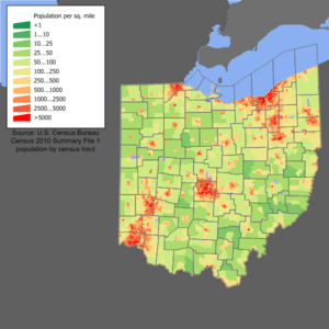 Ohio population map