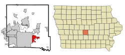 Location of Pleasant Hill, Iowa