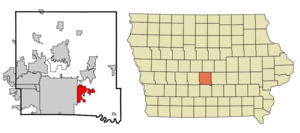 Location of Pleasant Hill, Iowa