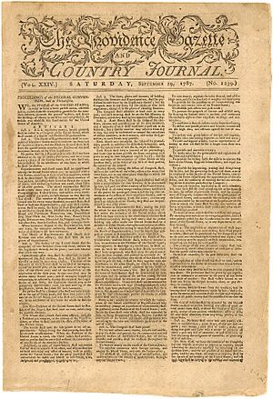 Providence Gazzette Constitution