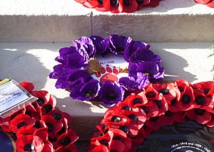 Purple Wreath at the Cenotaph, London in 2018