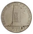 Reverse of Armistice Day Memorial Medal 1928