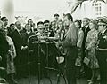 S.M. el rey D. Juan Carlos I leyendo un discurso en Santo Domingo