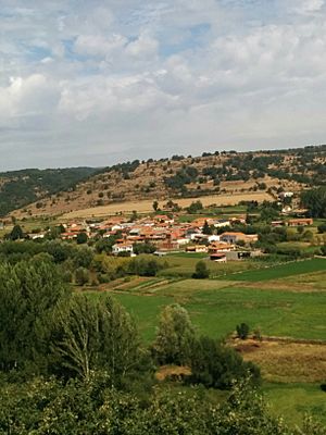 View of Santa María de Ordás from the castle of Ordás