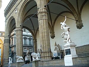 Sculptures in the Loggia dei Lanzi