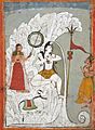 Shiva Bearing the Descent of the Ganges River, folio from a Hindi manuscript by the saint Narayan LACMA M.86.345.6