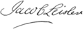 Signature of Jacob Leisler (c. 1640 – 1691)