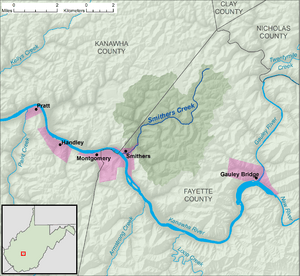 Smithers Creek WV map.png
