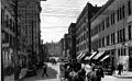 Stevens St looking south from Main Ave, Spokane, Washington, ca 1910 (WASTATE 917)