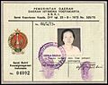 Surat Bukti Kewarganegaraan Indonesia from 1973, obverse