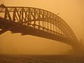 Sydney harbour bridge duststorm