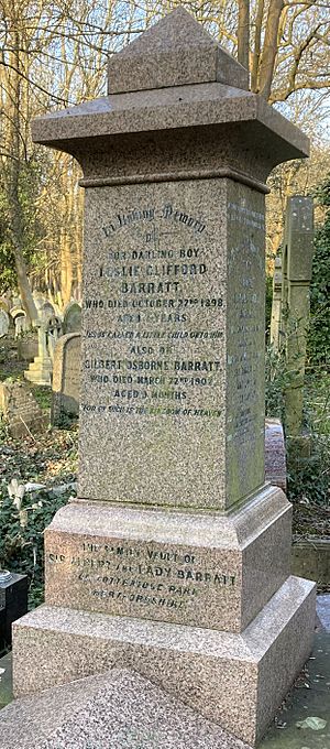 The Barratt family vault in Highgate Cemetery