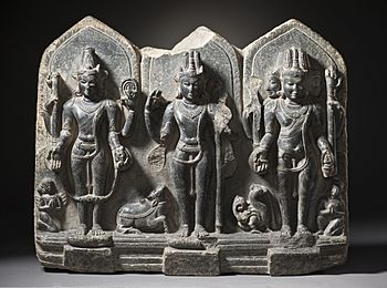 The Hindu Gods Vishnu, Shiva, and Brahma LACMA M.86.337 (1 of 12)