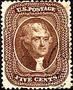Thomas Jefferson 1856 Issue-5c