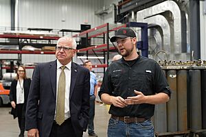 Tim Walz visits Bemidji Steel in Minnesota on July 1, 2024 - 9