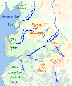 Topography of Lancashire