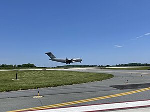 U.S. Air Force C-17 landing at Dover Air Force Base May 2022