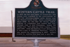 W Cattle Trail Marker