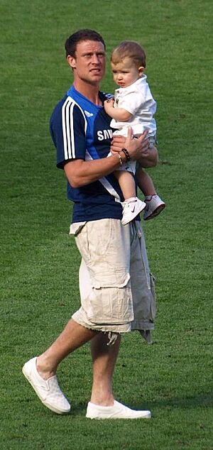 Wayne Bridge and son