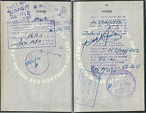 1951 British mechanics residence permit for Israel - El Al worker