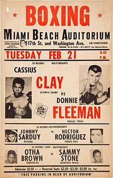 1961 Cassius Clay vs. Donnie Fleeman On-Site Poster