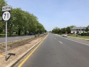 2018-05-25 12 41 05 View north along New Jersey State Route 71 (Norwood Avenue) at Roseld Avenue in Deal, Monmouth County, New Jersey