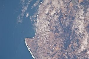 Aerial view of Pichilemu, Chile