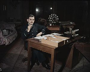 Air Commodore Sir Frank Whittle at desk