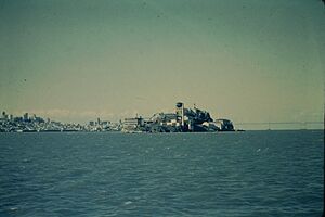 Alcatraz Island from San Francisco 1955
