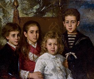 Alexei Harlamoff (1840-1925) - Portrait of the children of Paul Pavlovich Demidoff