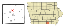 Location of Rathbun, Iowa