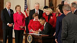 Barack Obama signs Lilly Ledbetter Fair Pay Act of 2009 1-29-09