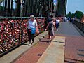 Bridge in Cologne over the Rhine River