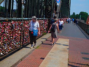 Bridge in Cologne over the Rhine River