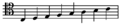 C scale tenor clef