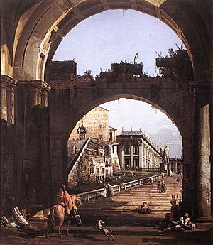 Capriccio of the Capital by Bernardo Bellotto