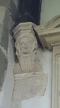 Carved corbel in Idmiston Church