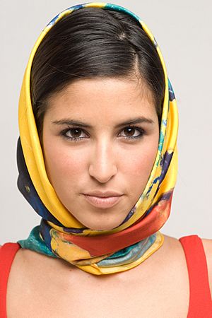 Casol square silk scarf as head scarf