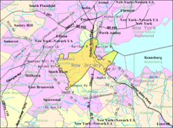 Census Bureau map of Sayreville, New Jersey