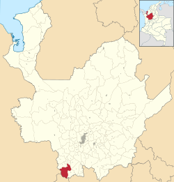 Location of the municipality of Andes in the Antioquia Department of Colombia