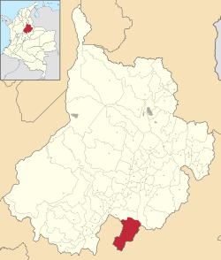 Location of the municipality and town of Gámbita in the Santander Department of Colombia