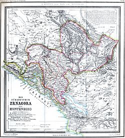 Das Fürstentum Montenegro im Jahre 1862