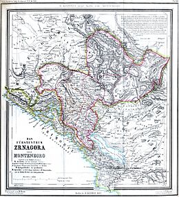Das Fürstentum Montenegro im Jahre 1862