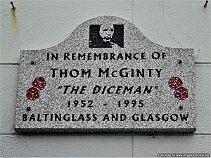 Diceman plaque, Baltinglass