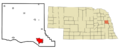 Dodge County Nebraska Incorporated and Unincorporated areas Fremont Highlighted