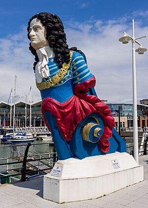 Figurehead of HMS Marlborough, Portsmouth - 2023-04-23