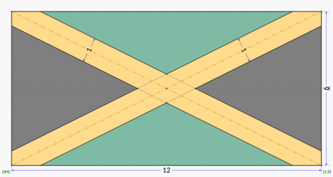 Flag of Jamaica (construction sheet)