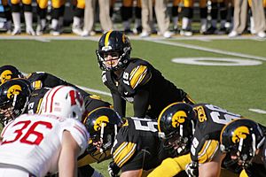 Hawkeyes Jake Ruddock against Badgers 2013