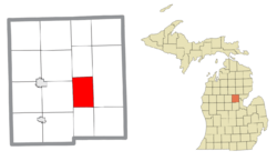 Location within Gladwin County